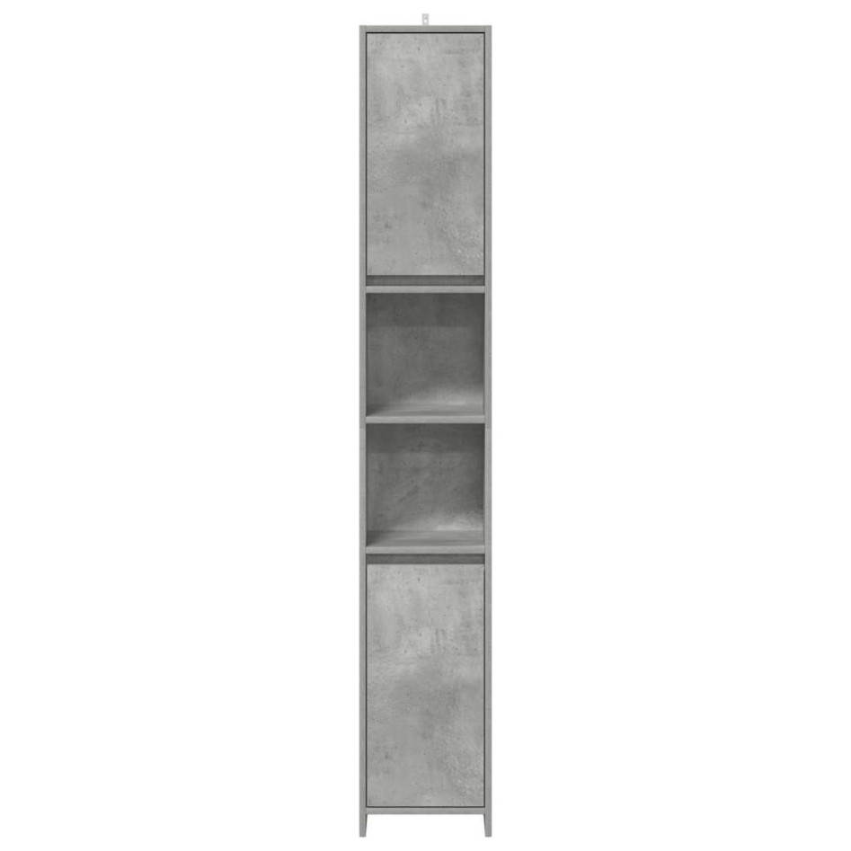 Armario baño madera contrachapada gris hormigón 30x30x183,5