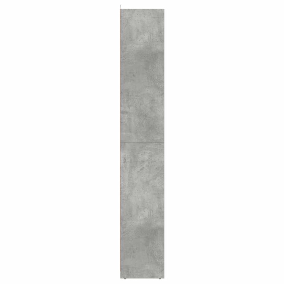 Armario baño madera contrachapada gris hormigón 30x30x183,5