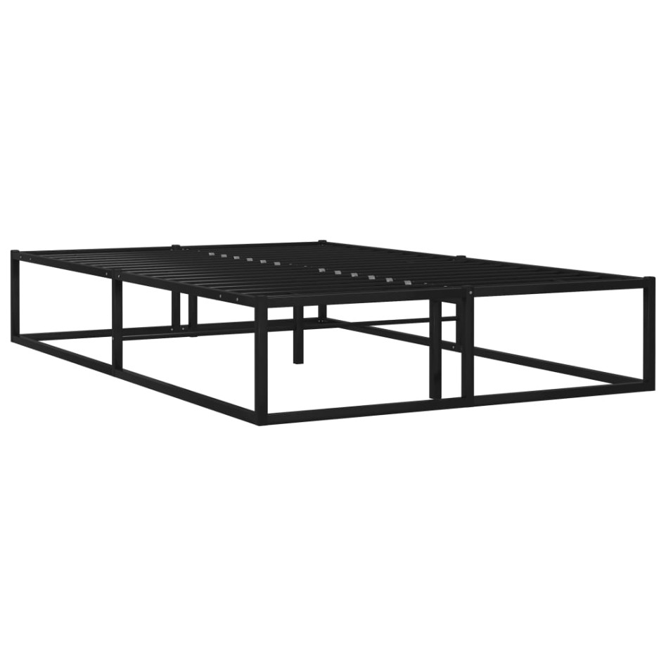 Estructura de cama de metal negra 120x200