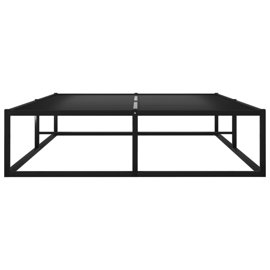 Estructura de cama de metal negra 120x200