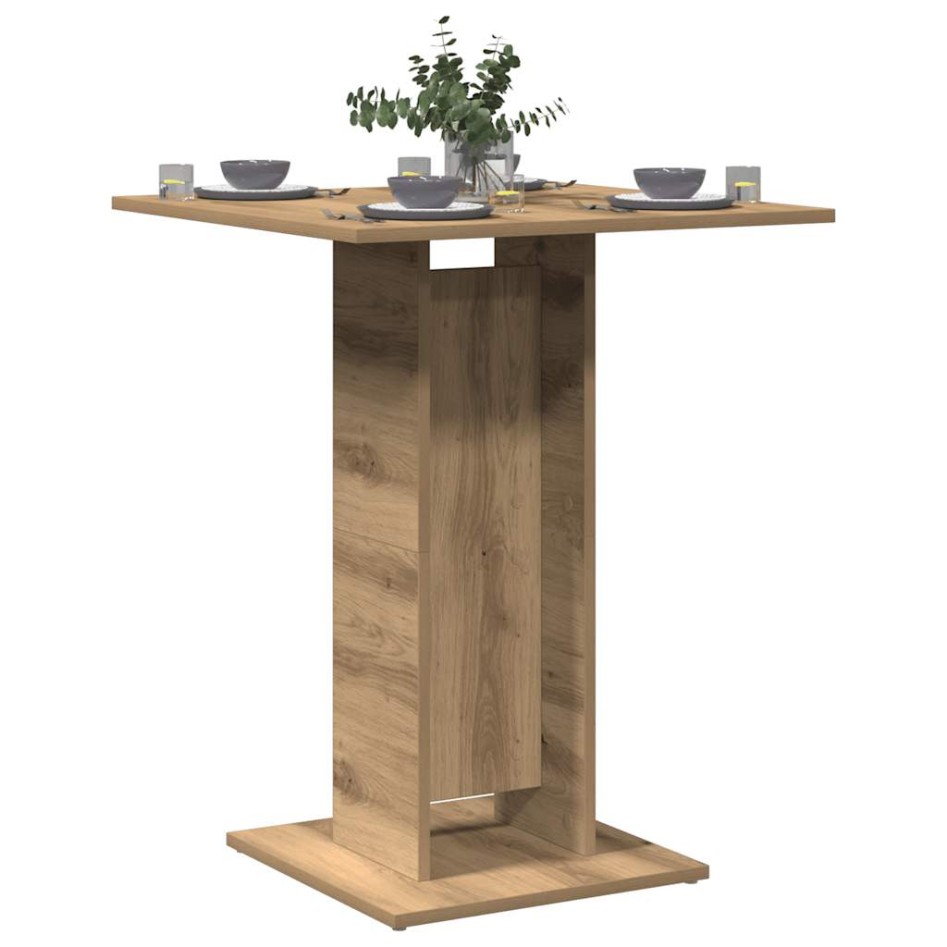 Mesa de bistró madera de ingeniería roble artisan 60x60x75