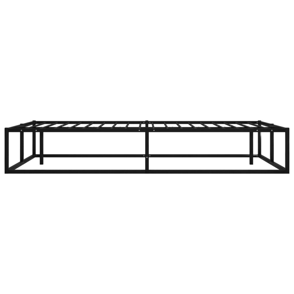 Estructura de cama de metal negra 120x200