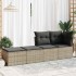 Set sofás jardín y cojines 2 pzas ratán sintético acacia