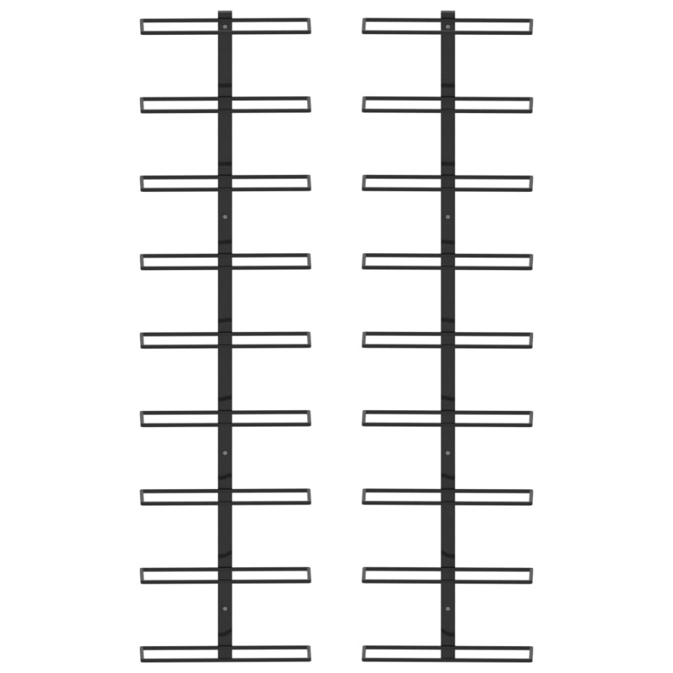 Botelleros de pared para 18 botellas 2 unidades hierro