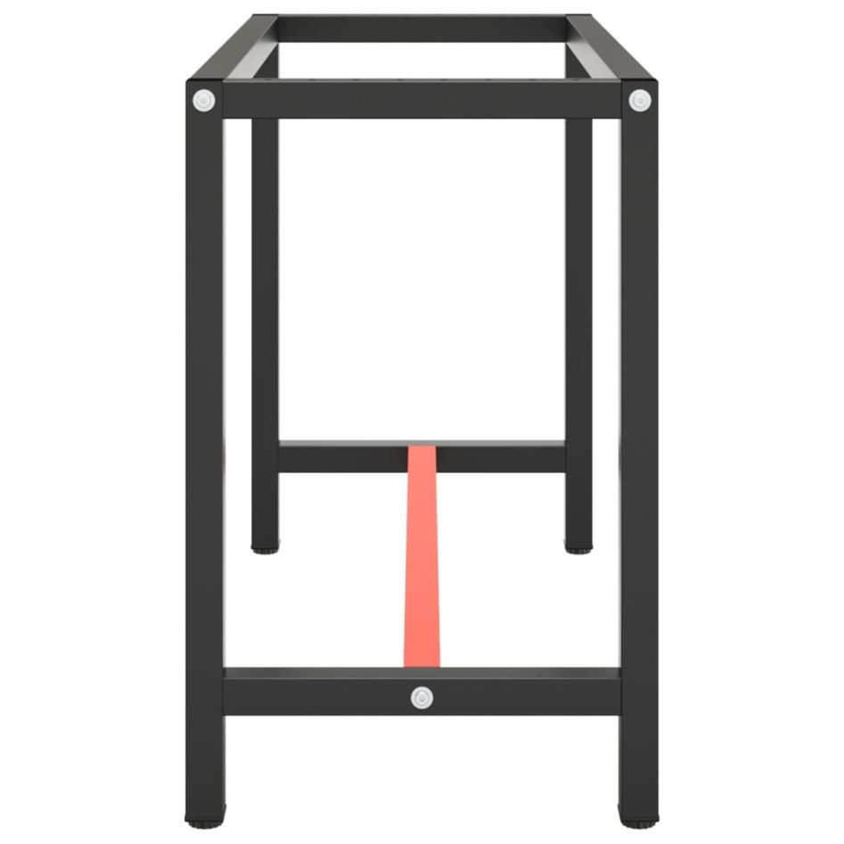 Estructura banco de trabajo metal negro y rojo mate