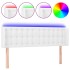 Cabecero con LED cuero sintético blanco 147x16x78/88