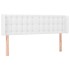 Cabecero con LED cuero sintético blanco 147x16x78/88