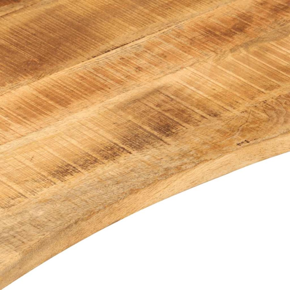 Tablero escritorio con curva madera mango rugosa 110x50x2,5