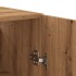 Armario de pared madera ingeniería marrón roble 69,5x34x90