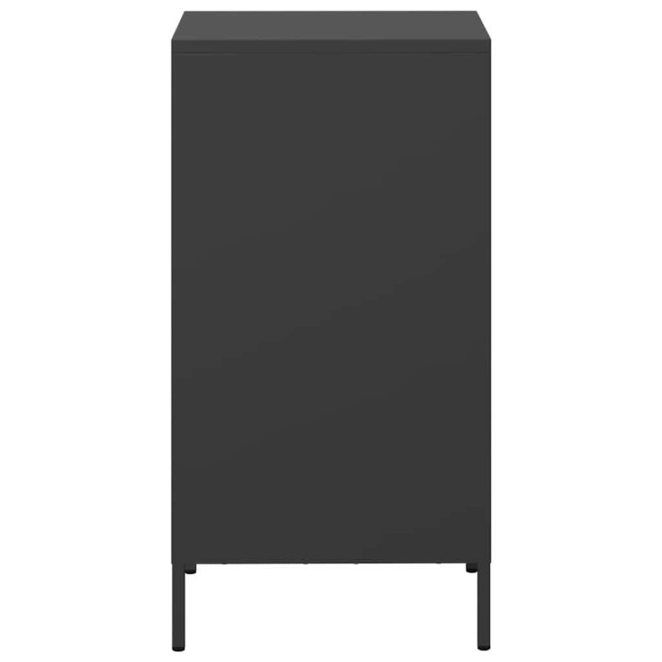 Aparador de acero laminado en frío negro 35x39x73,5