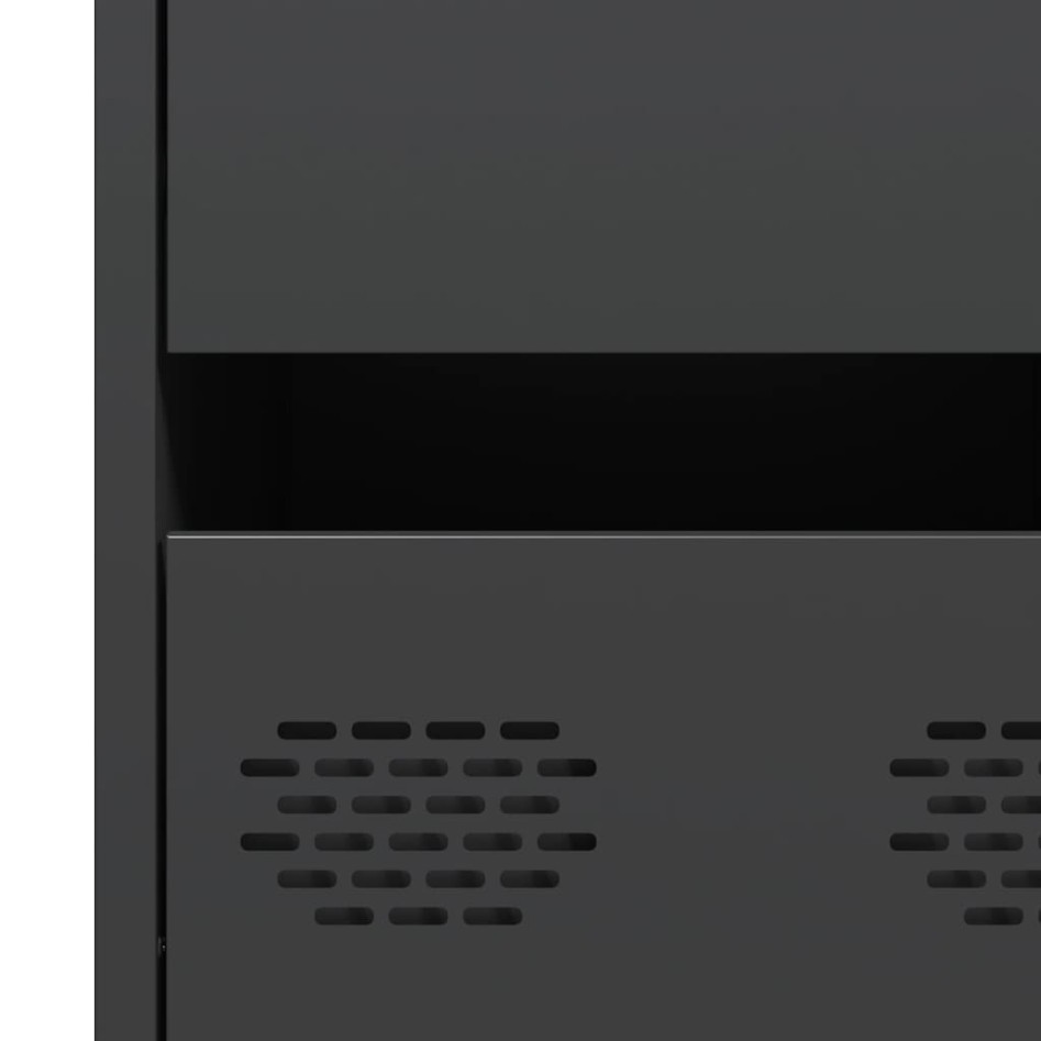 Aparador de acero laminado en frío negro 35x39x73,5