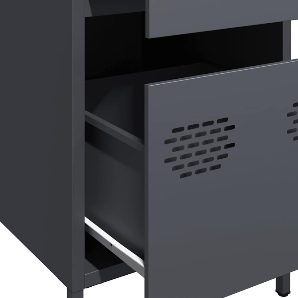 Aparador de acero laminado en frío antracita 35x39x73,5