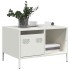 Mesa de centro acero laminado en frío blanco 68,5x50x43,5