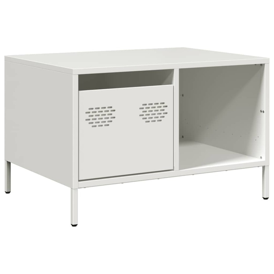 Mesa de centro acero laminado en frío blanco 68,5x50x43,5
