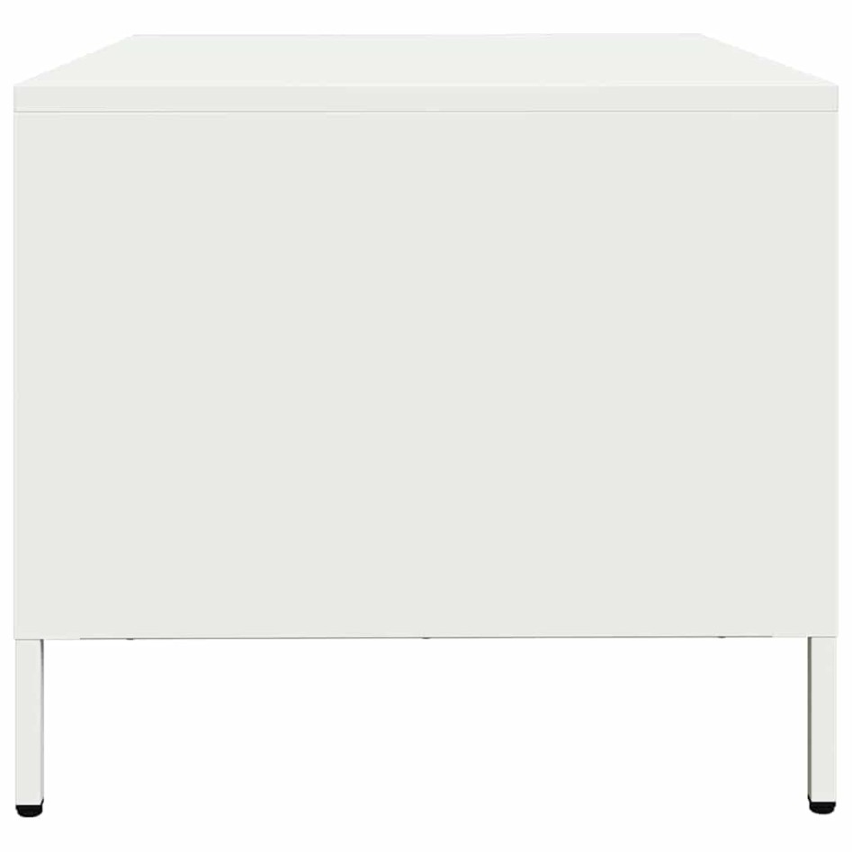 Mesa de centro acero laminado en frío blanco 68,5x50x43,5