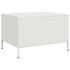 Mesa de centro acero laminado en frío blanco 68,5x50x43,5