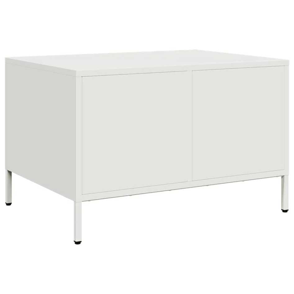Mesa de centro acero laminado en frío blanco 68,5x50x43,5