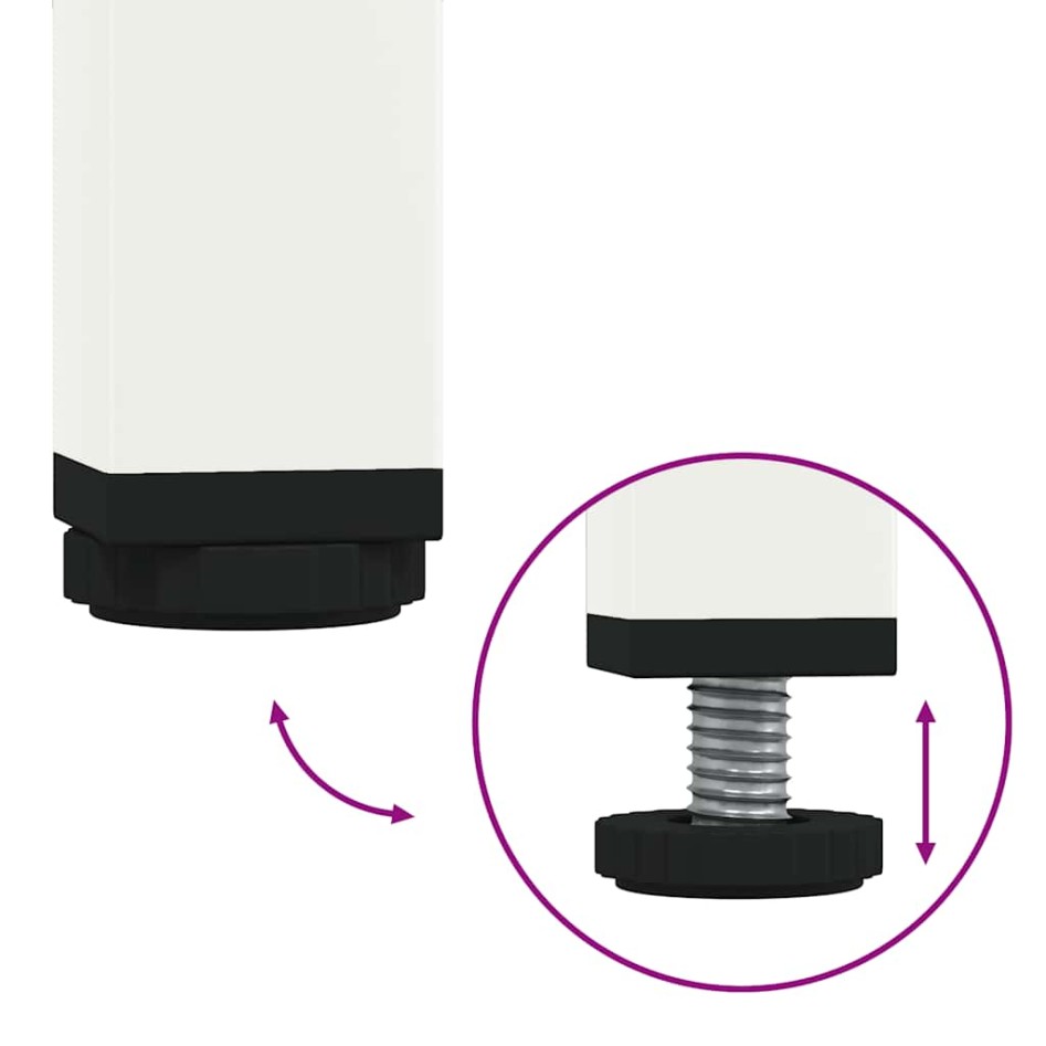 Mesa de centro acero laminado en frío blanco 68,5x50x43,5