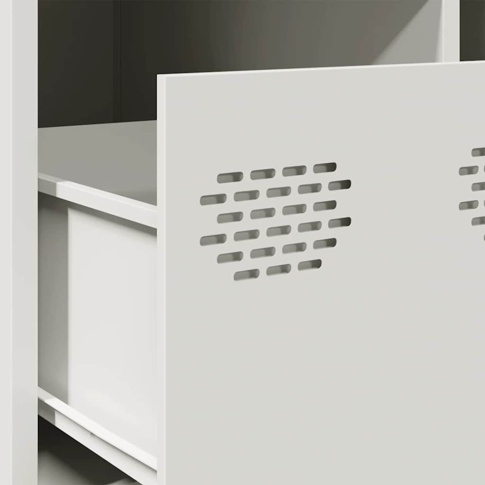 Mesa de centro acero laminado en frío blanco 68,5x50x43,5