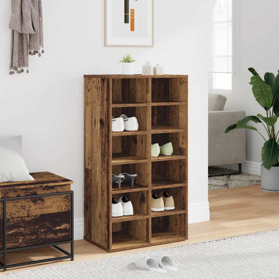 Mueble zapatero madera contrachapada madera vieja