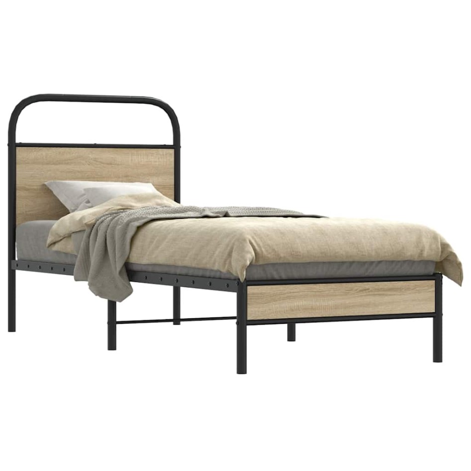 Estructura cama sin colchón 75x190 cm madera