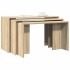 Mesas apilables 3 pzas madera contrachapada color roble
