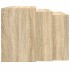 Mesas apilables 3 pzas madera contrachapada color roble