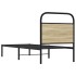 Estructura de cama sin colchón 75x190 cm madera roble