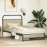 Estructura de cama sin colchón 90x200 cm madera roble