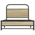 Estructura de cama sin colchón 90x200 cm madera roble