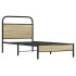 Estructura de cama sin colchón 75x190 cm madera roble