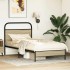 Estructura de cama sin colchón 75x190 cm madera roble