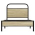 Estructura de cama sin colchón 75x190 cm madera roble