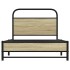 Estructura de cama sin colchón 100x200 cm madera roble