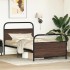 Estructura de cama sin colchón 100x190 cm madera marrón