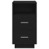 Mesilla de noche con 2 cajones negro 36x36x68