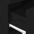 Mesilla de noche con 2 cajones negro 36x36x68