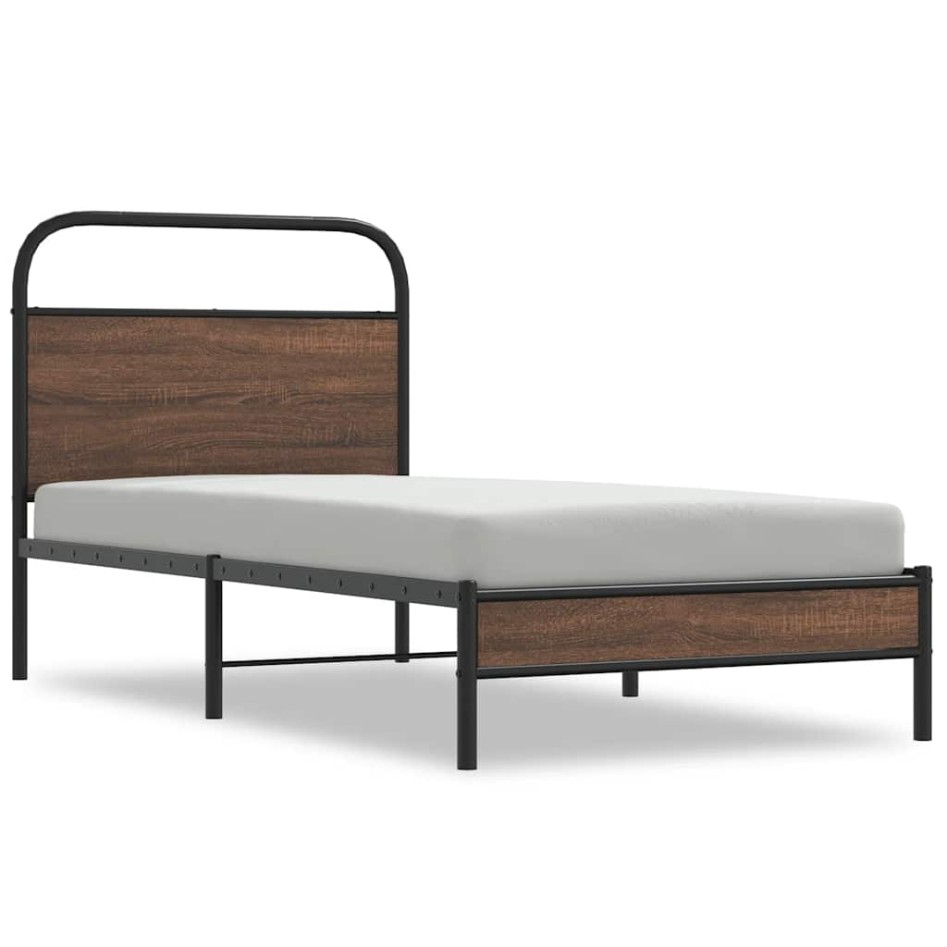Estructura de cama sin colchón 90x190 cm madera marrón