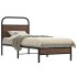 Estructura de cama sin colchón 75x190 cm madera marrón