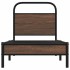 Estructura de cama sin colchón 75x190 cm madera marrón