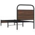 Estructura de cama sin colchón 75x190 cm madera marrón