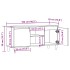Mueble de TV madera ingeniería madera envejecida 102x35x50