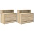 Mesillas de noche con cajón 2 uds roble Sonoma 51x31x47