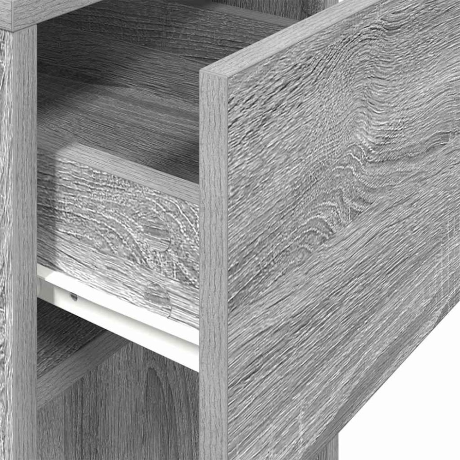 Torre de ordenador con cajón gris sonoma 30x44x74