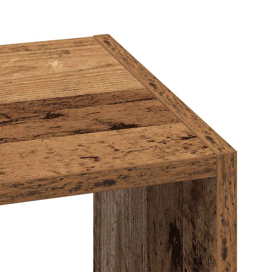 Estanterías 2 uds apilables de madera vieja 30x30x80