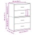 Armarios con 2 cajones 2 uds roble sonoma 60x31x40
