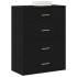 Armarios con 2 cajones 2 uds roble negro 60x31x40