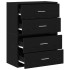 Armarios con 2 cajones 2 uds roble negro 60x31x40