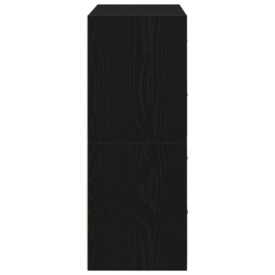 Armarios con 2 cajones 2 uds roble negro 60x31x40