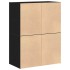 Armarios con 2 cajones 2 uds roble negro 60x31x40